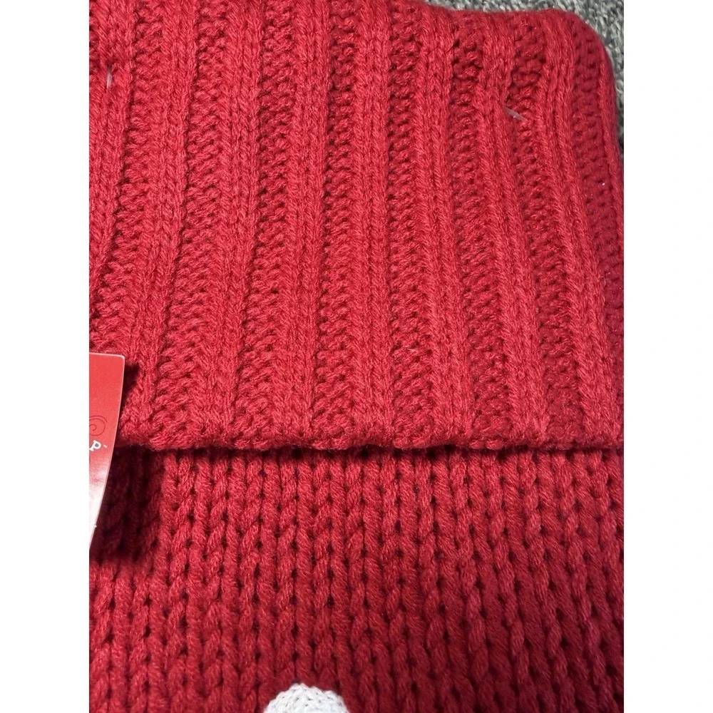 Pet Paw Knit Monogram Stocking Cat/Dog Wondershop Red Xmas Holiday Target